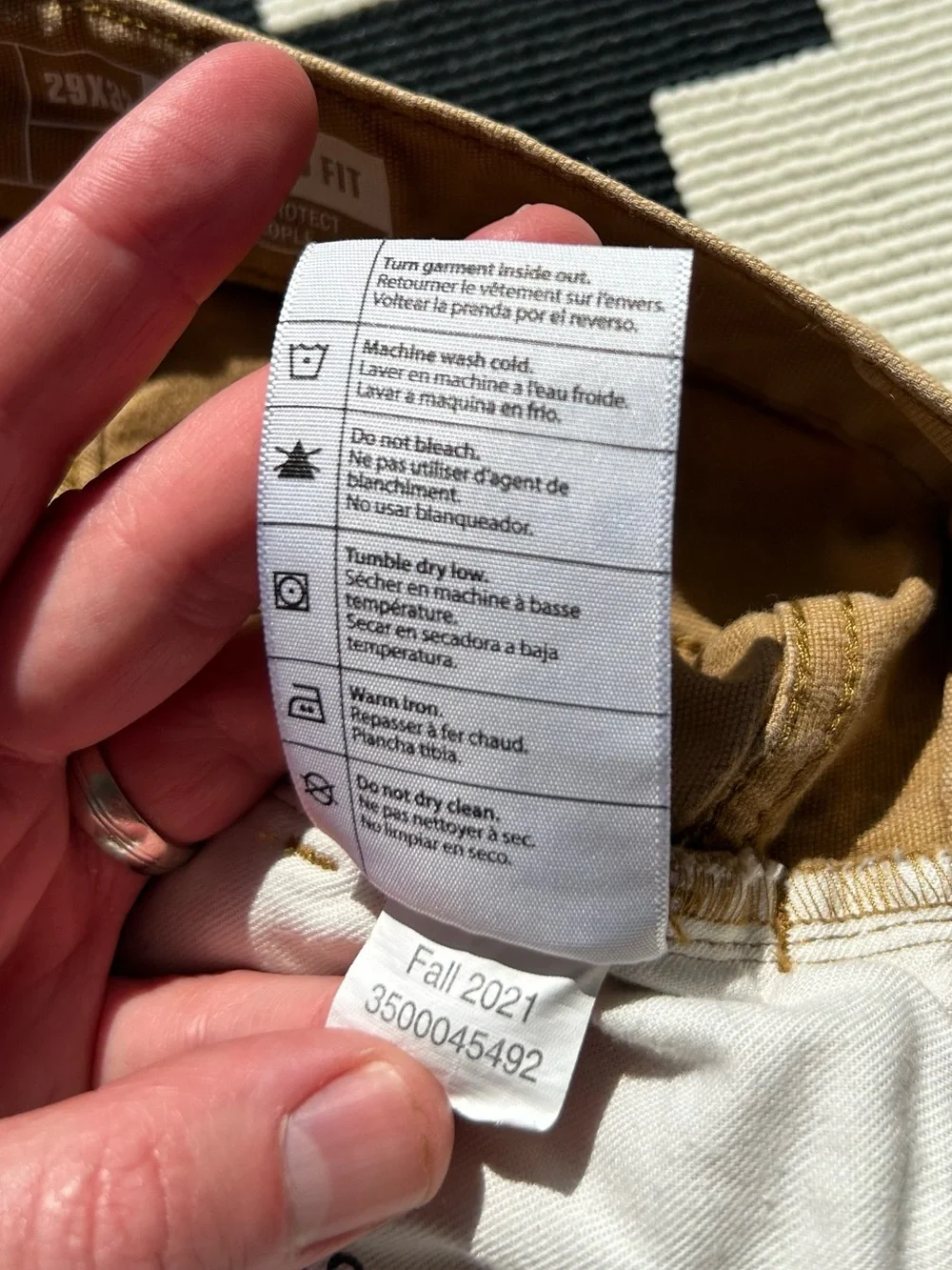 Carhartt Rugged Flex Relaxed Fit Canvas 5-pocket work pants W29 L32 BN2517-M - Picture 5 of 15
